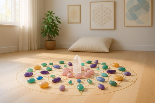 Crystal Grids and Sacred Geometry in Meditation Rooms