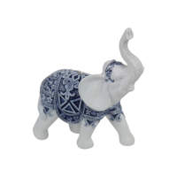 10cm Wht Elephant Blue Finish - Rivendell Shop
