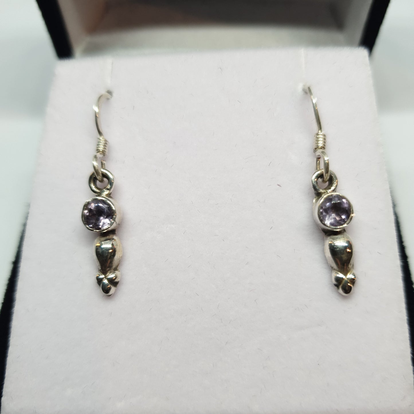 Amethyst 925 Sterling Silver Earrings - Rivendell Shop