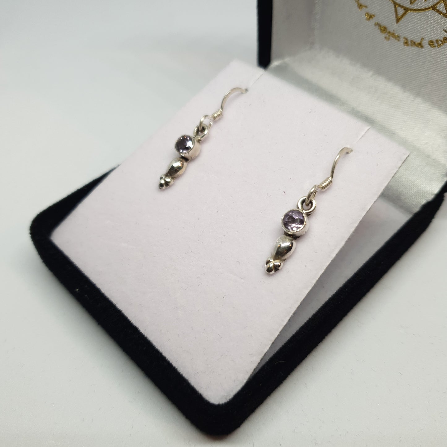 Amethyst 925 Sterling Silver Earrings - Rivendell Shop