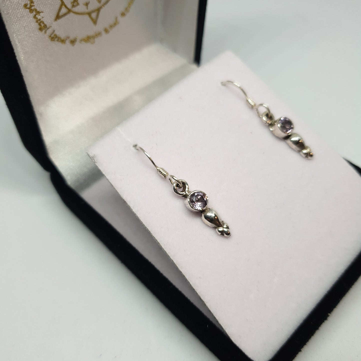Amethyst 925 Sterling Silver Earrings - Rivendell Shop