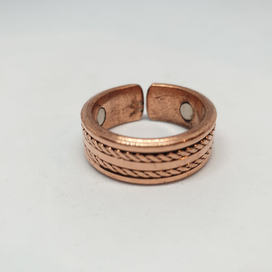 Doubl Twist Copper Magnetic Ring - Rivendell Shop