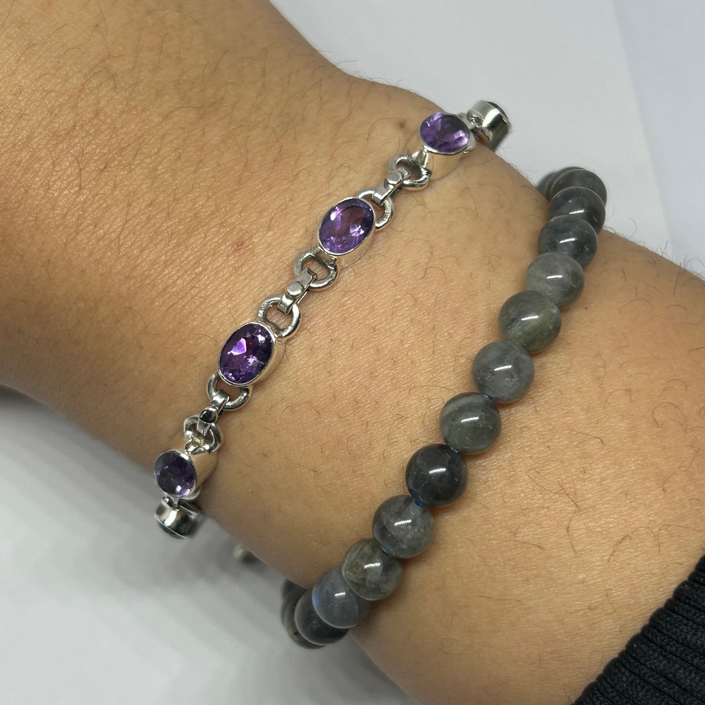 Amethyst Sterling Silver Bracelet - Rivendell Shop