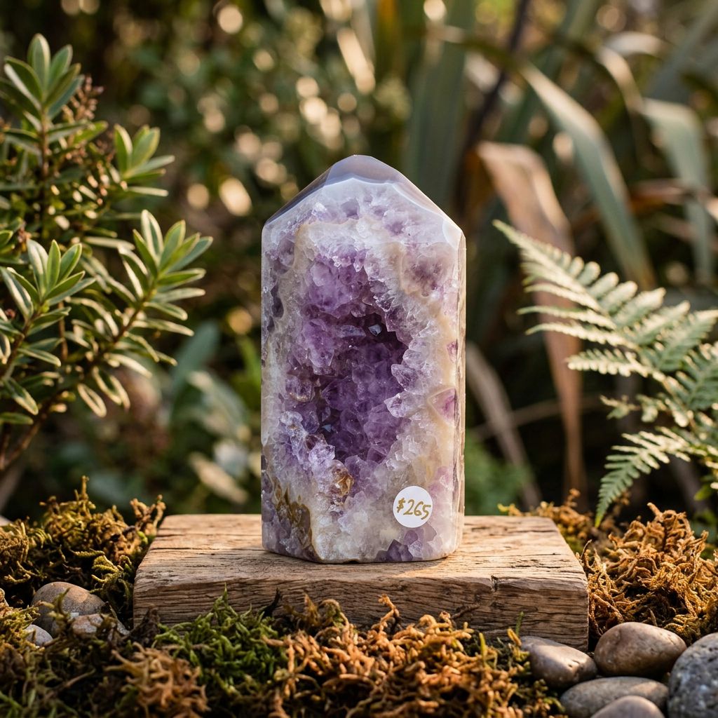 Amethyst Druze Point — AI lifestyle-nature