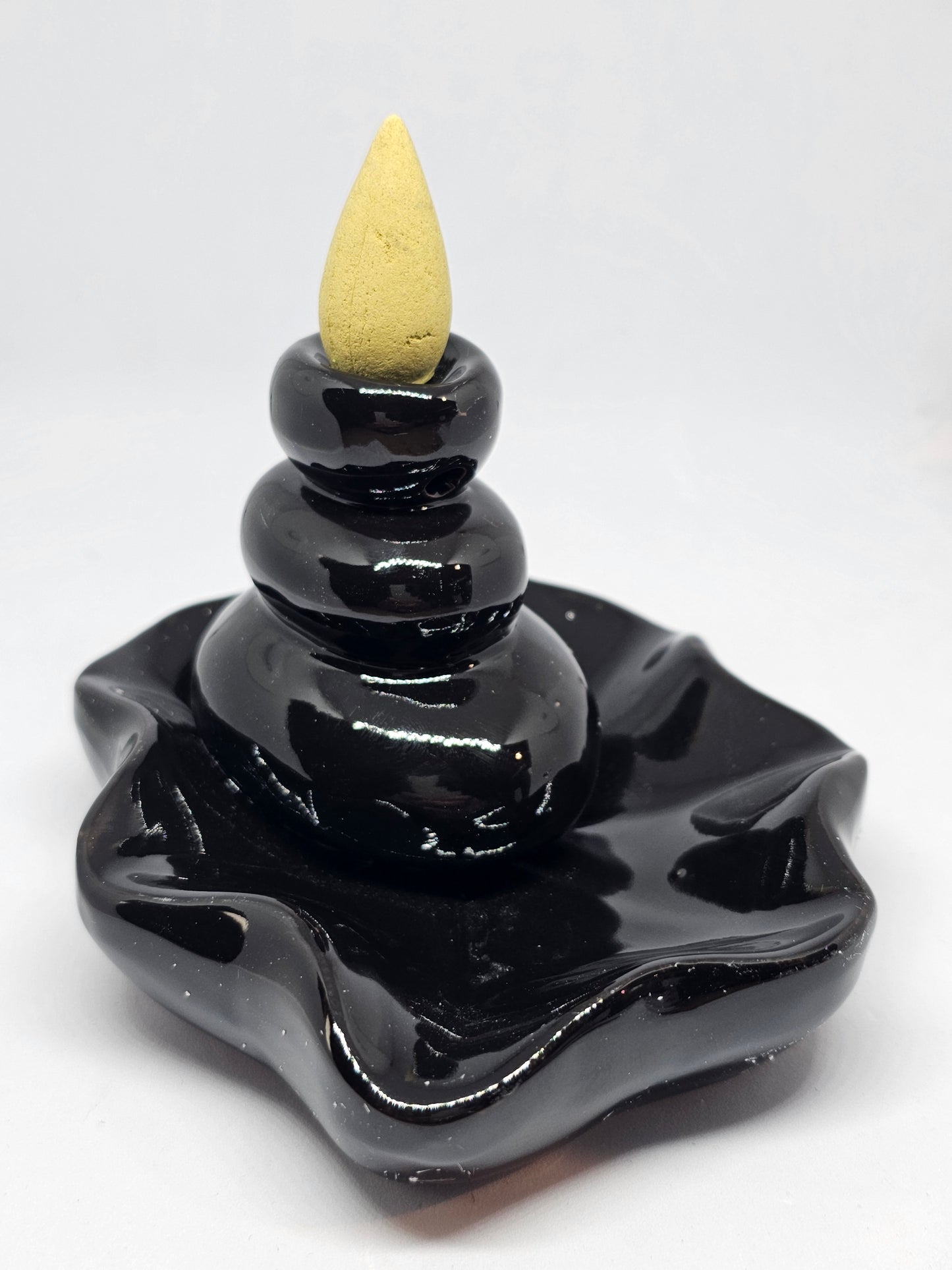 Waterfall Backflow Incense Cone Burner - Large Pebbles - Rivendell Shop