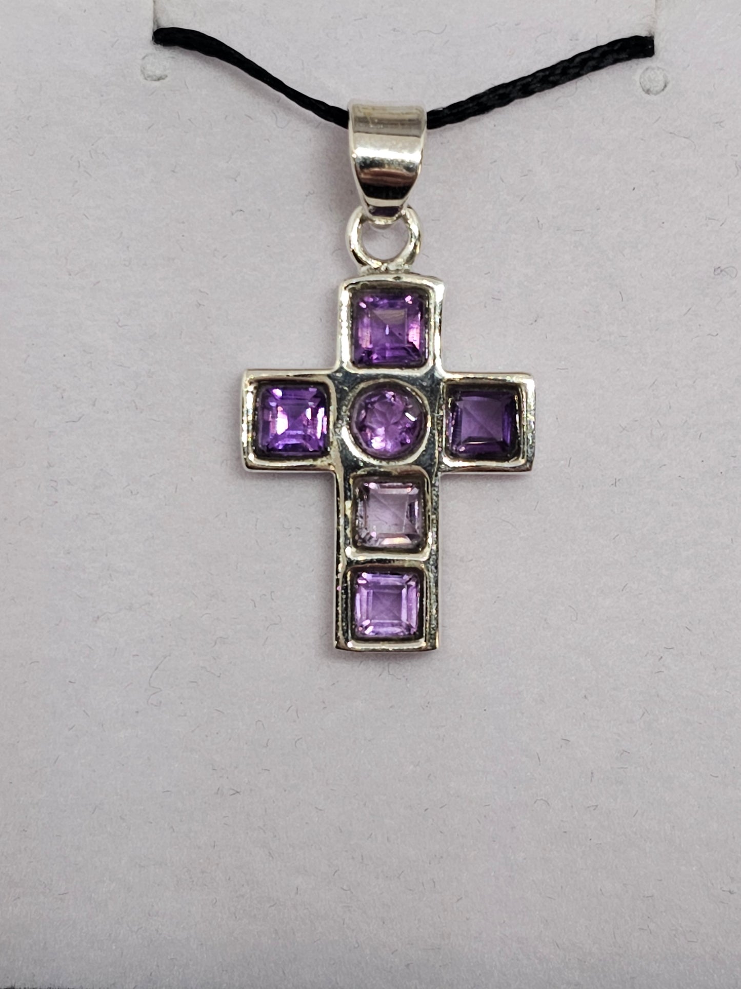 Amethyst Cross Pendant - Rivendell Shop