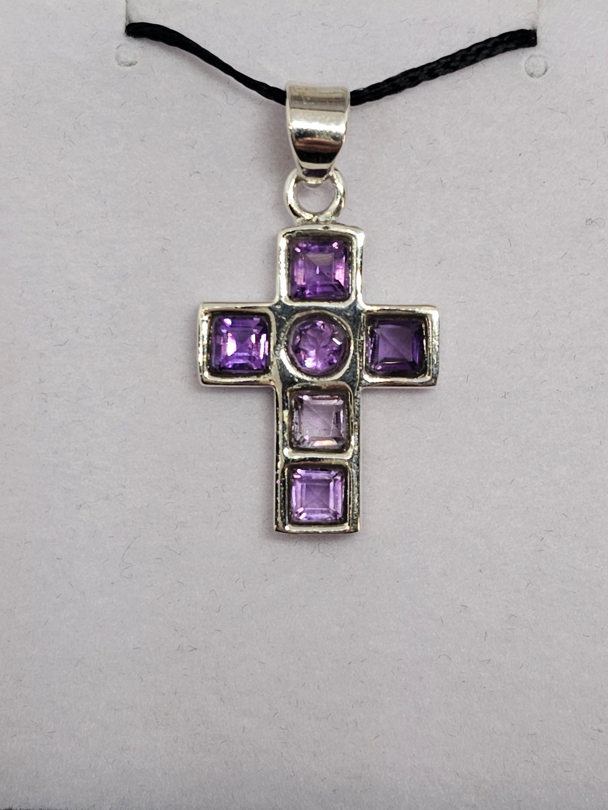 Amethyst Cross Pendant - Rivendell Shop