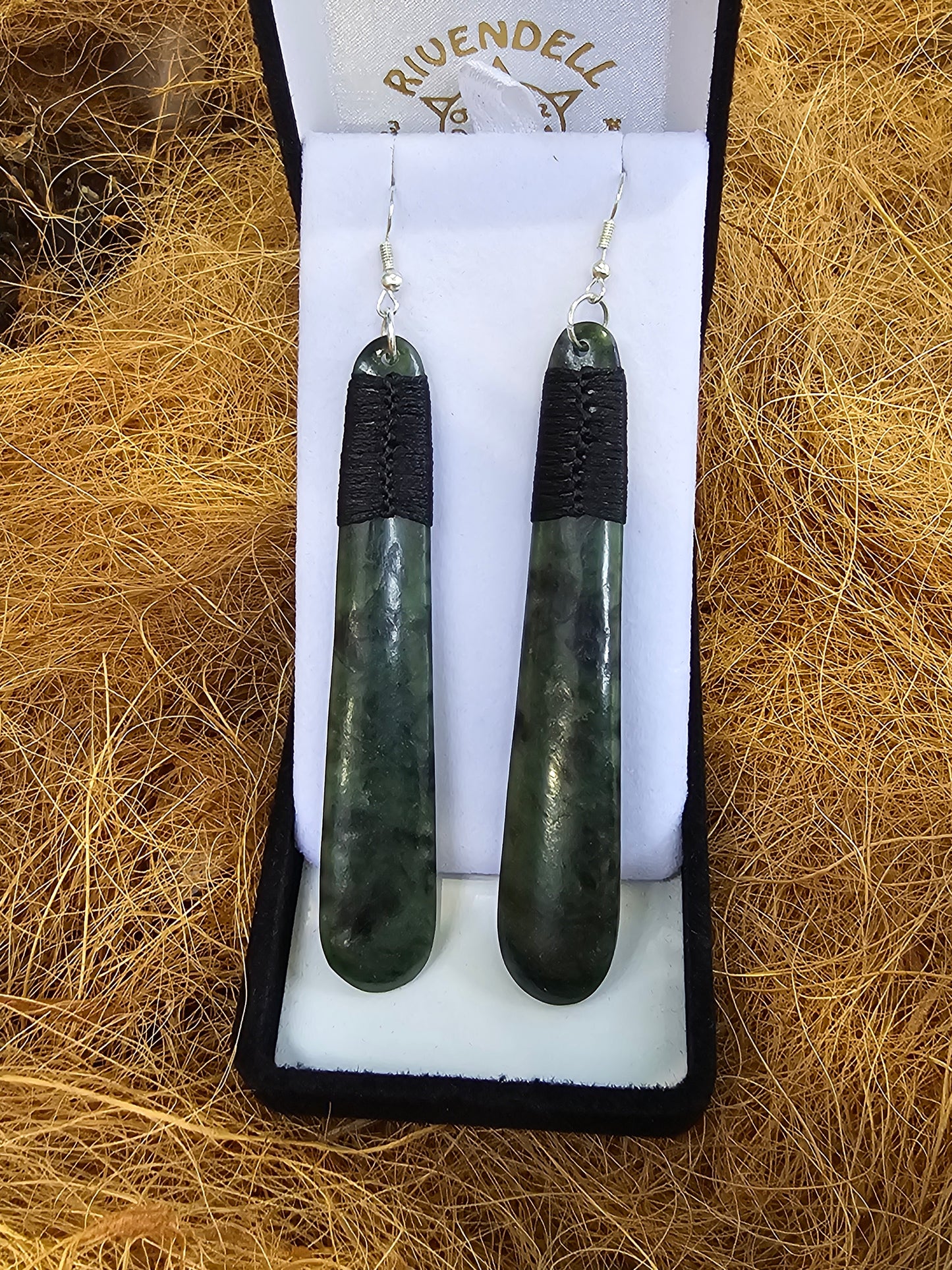Greenstone Drop Earrings - Extra Large - Rivendell Shop
