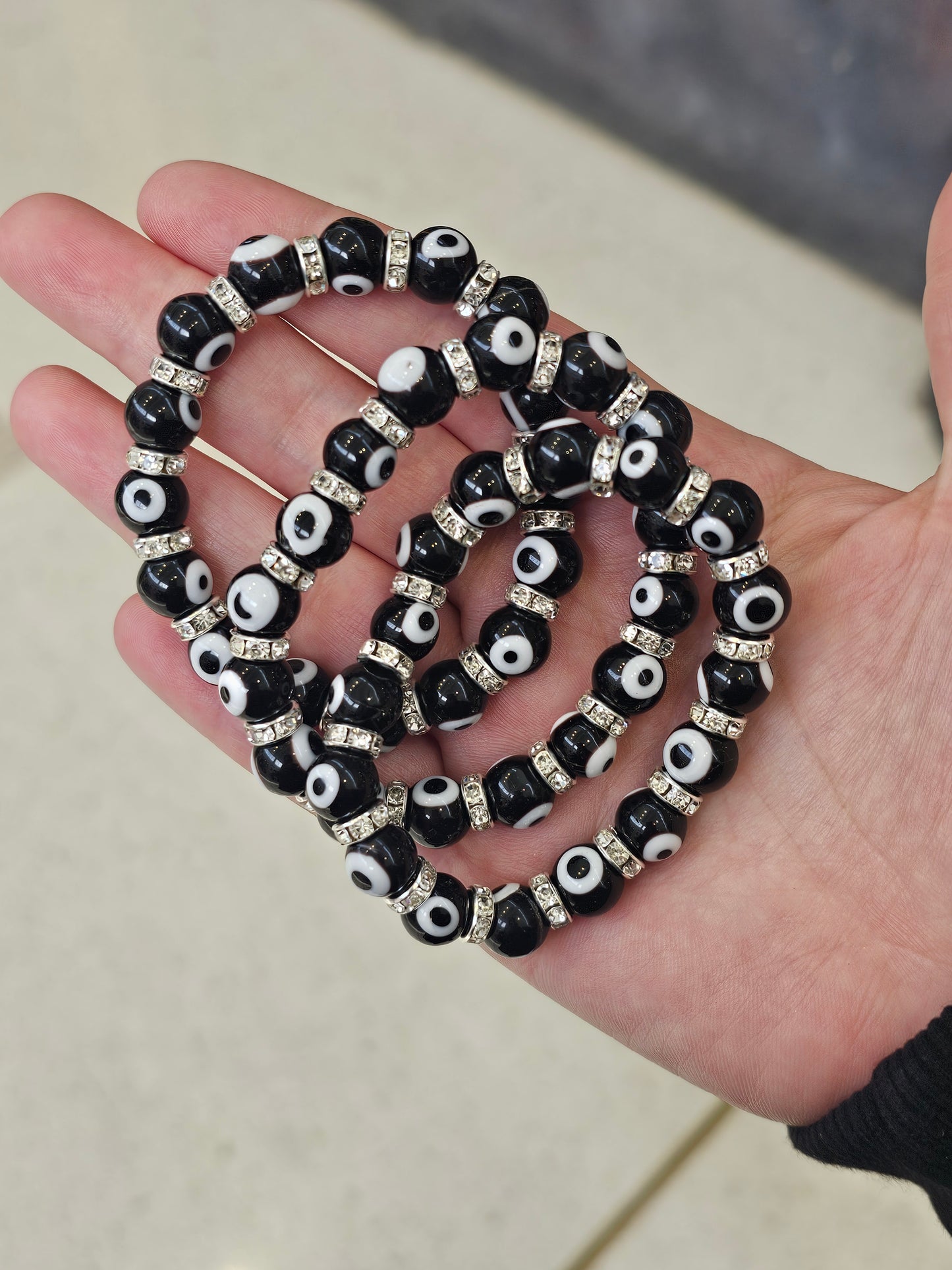Evil Eye Bracelet - Black - Rivendell Shop