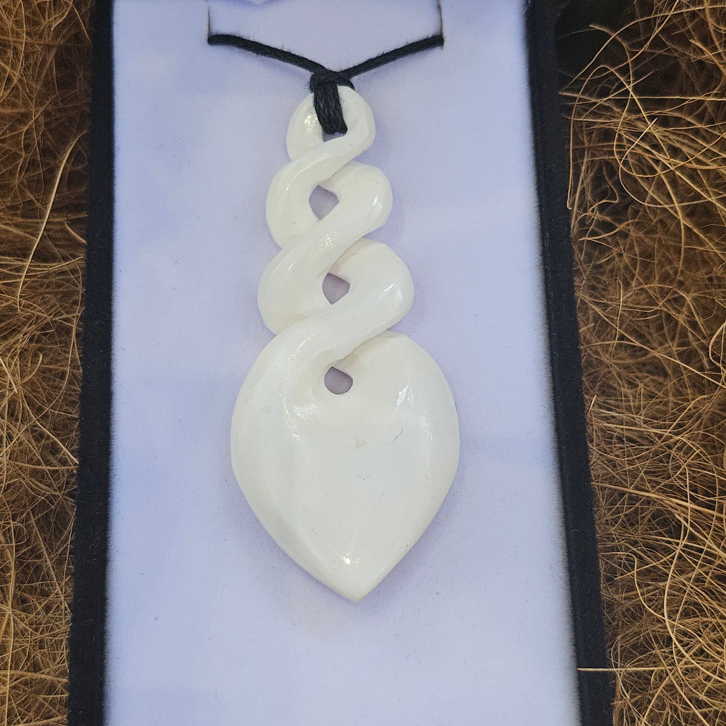 Handcarved Twist Bone Carving Pendant - Rivendell Shop