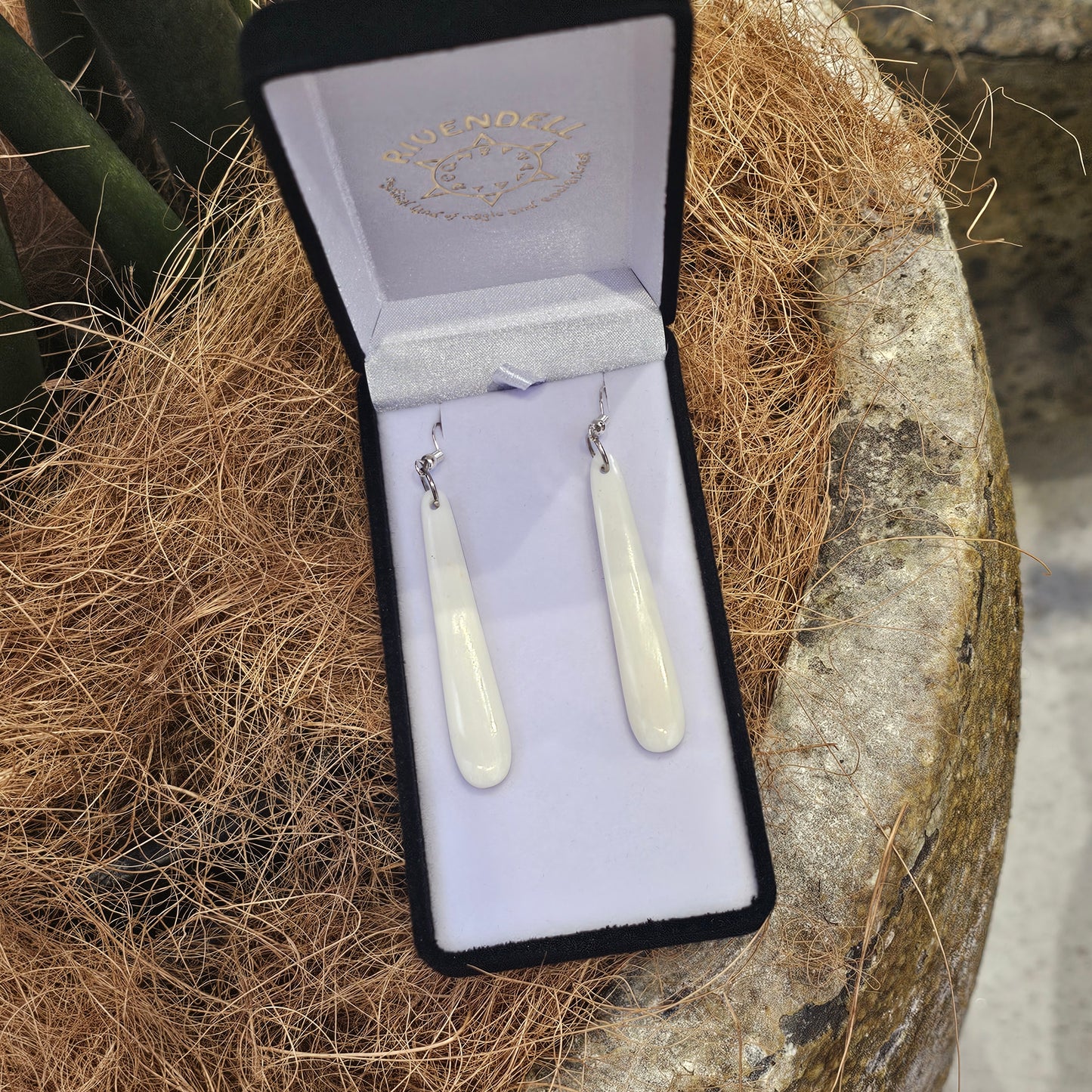 Bone Earrings Traditional - Rivendell Shop