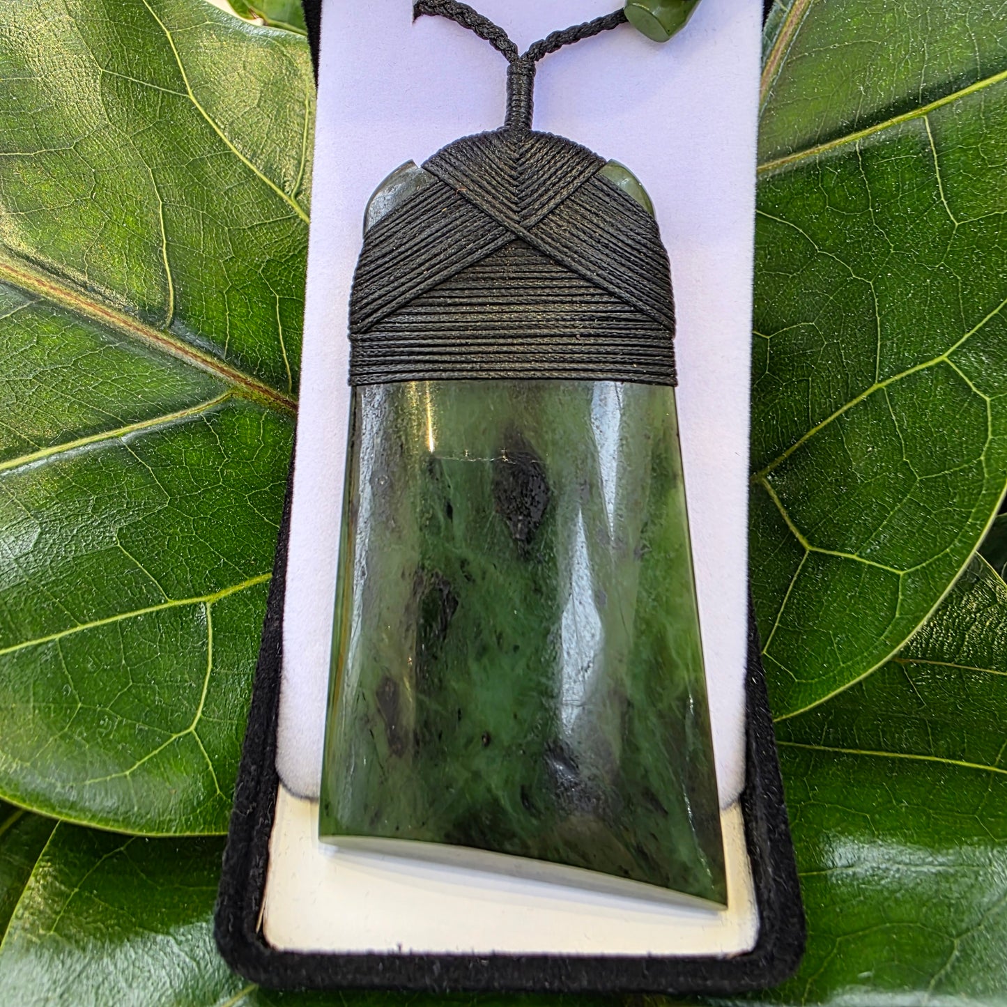 Greenstone Toki Pendant 85x45mm - Rivendell Shop