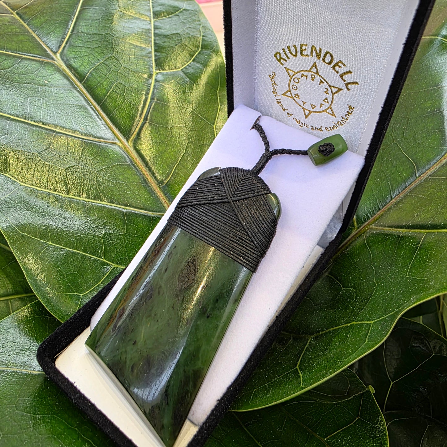 Greenstone Toki Pendant 85x45mm - Rivendell Shop