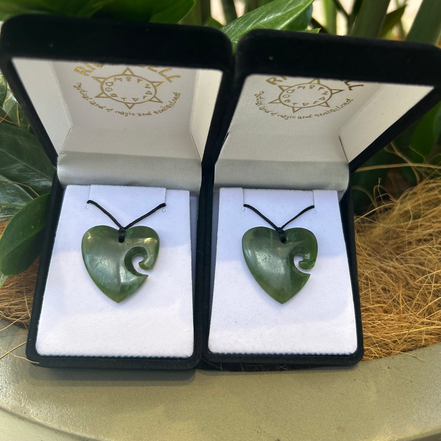 Greenstone Heart Pendant with Koru indentation