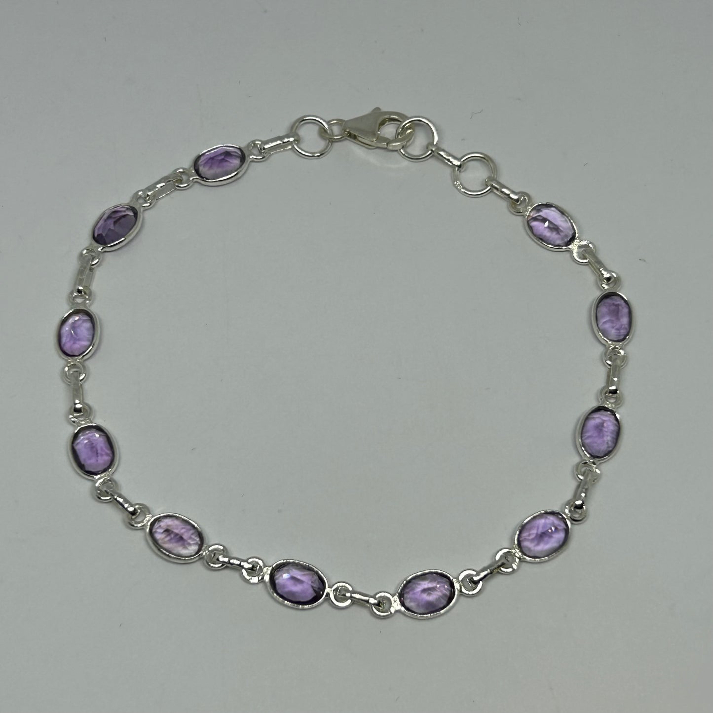 Amethyst Sterling Silver Bracelet - Rivendell Shop