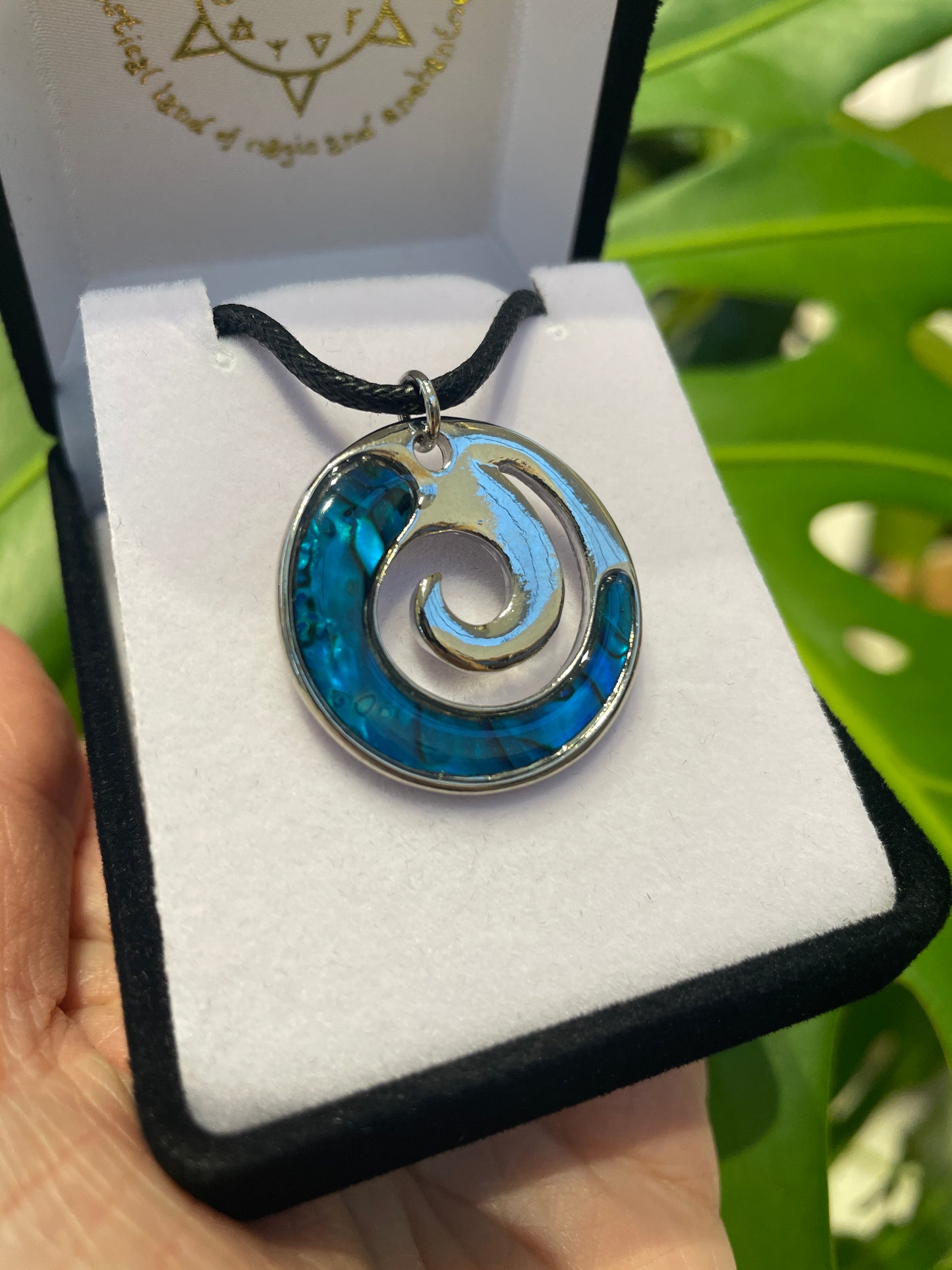 Paua Pendant - Koru - Rivendell Shop