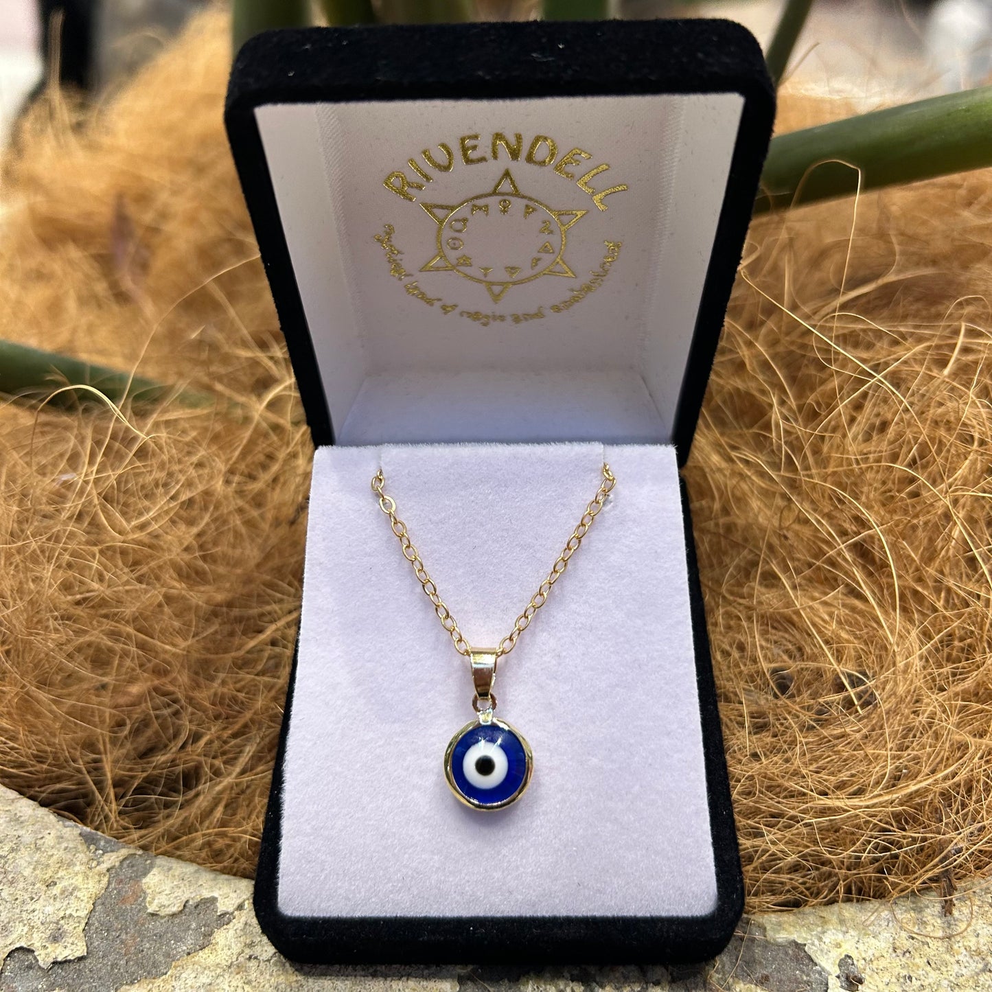 Gold Evil Eye Pendant - Assorted - Rivendell Shop