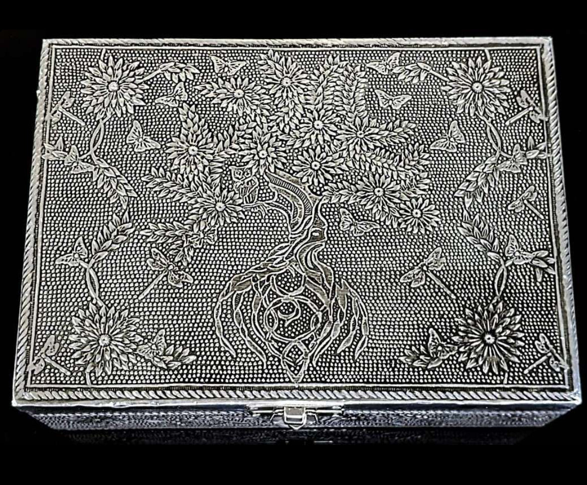 Silver Tree Of Life Jewellery Box - Rivendell Shop