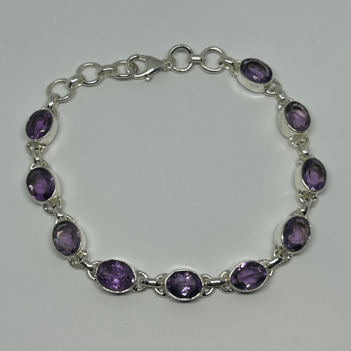 Amethyst Sterling Silver Bracelet - Rivendell Shop