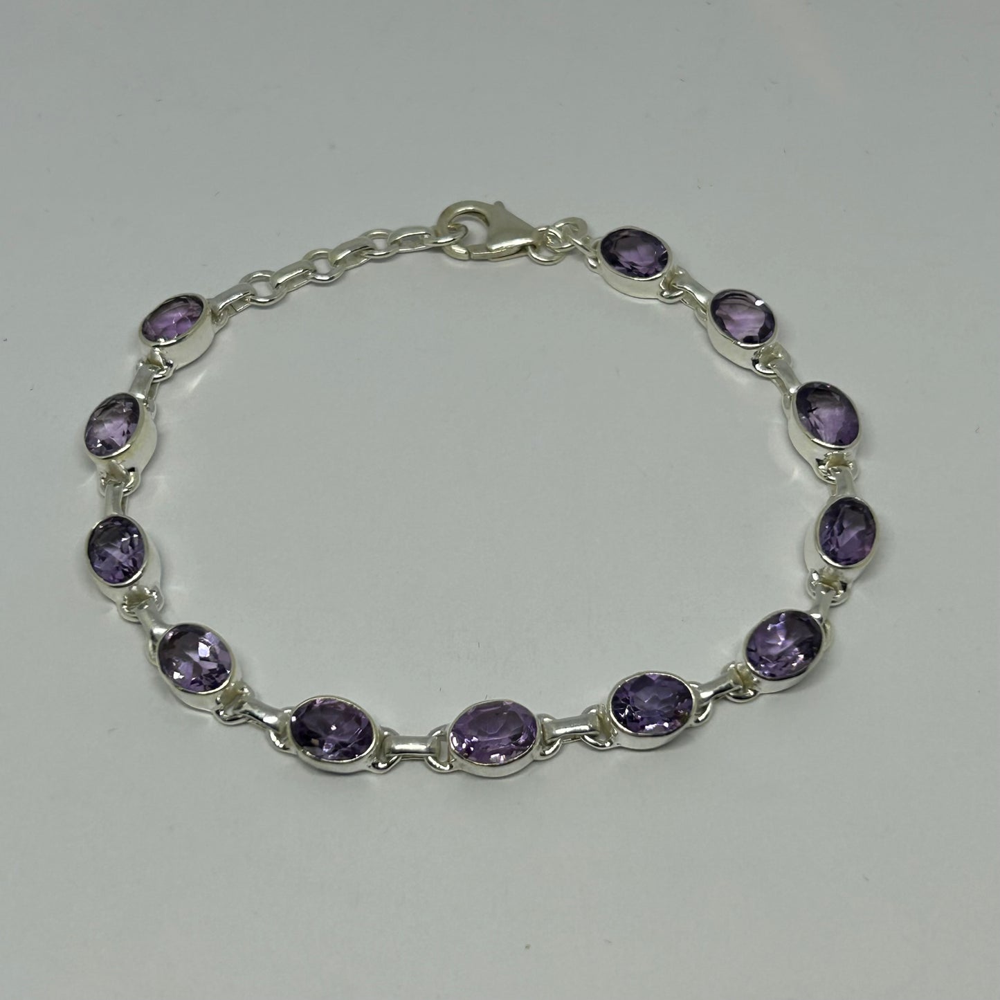 Amethyst Sterling Silver Bracelet - Rivendell Shop