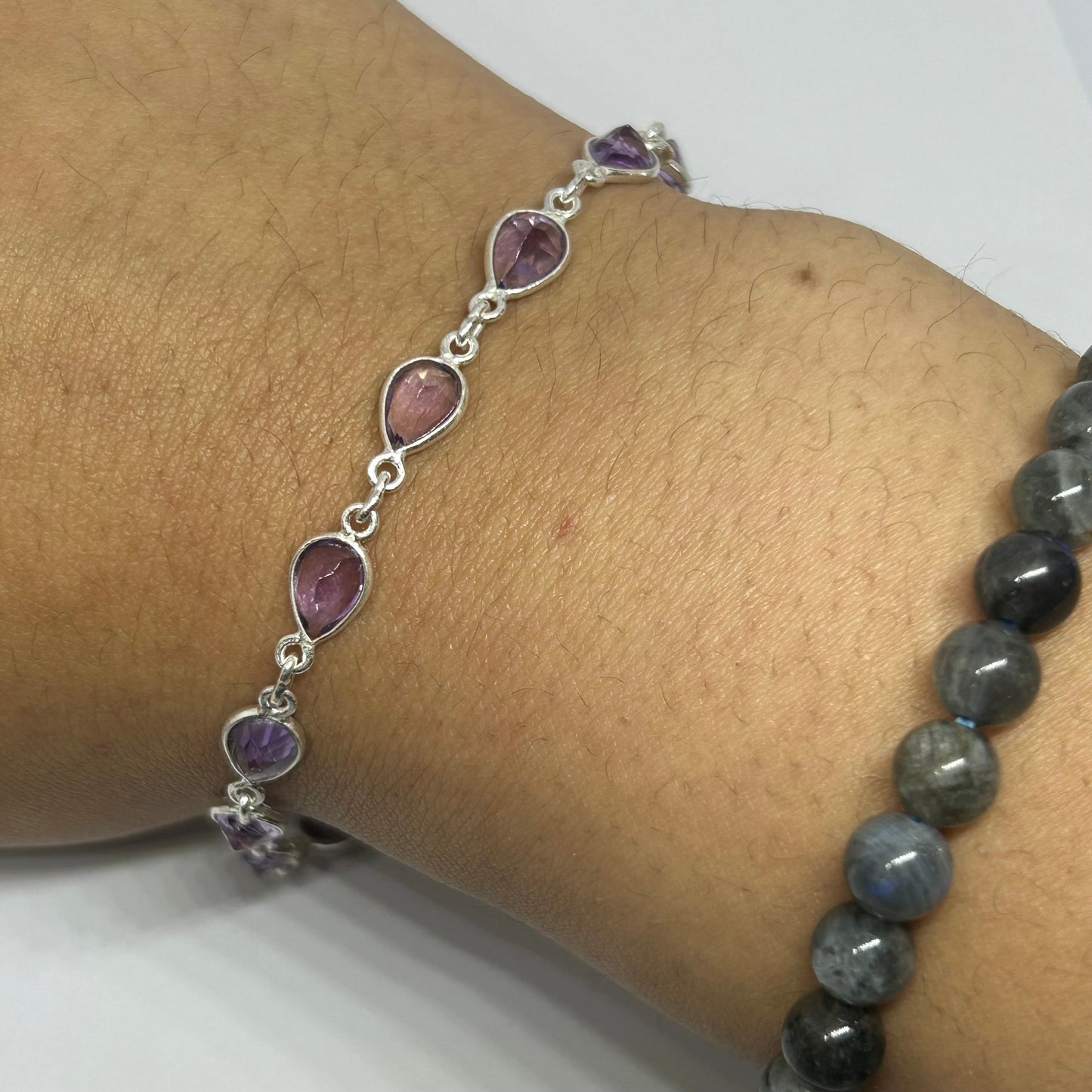 Amethyst Sterling Silver Bracelet - Rivendell Shop
