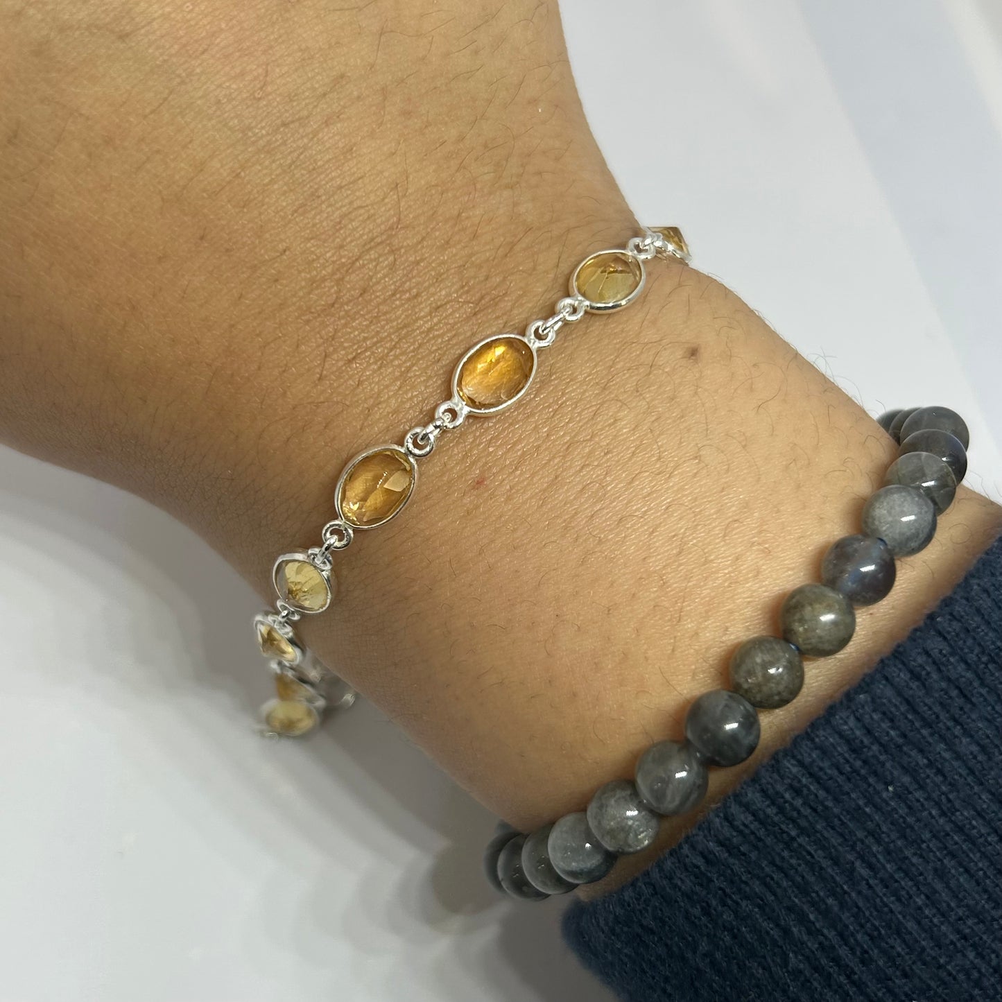 Citrine Sterling Silver Bracelet - Rivendell Shop