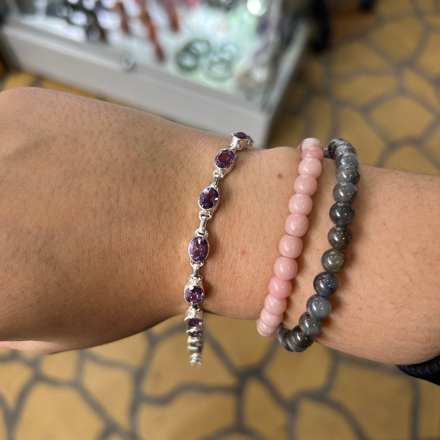 Amethyst Sterling Silver Bracelet - Rivendell Shop