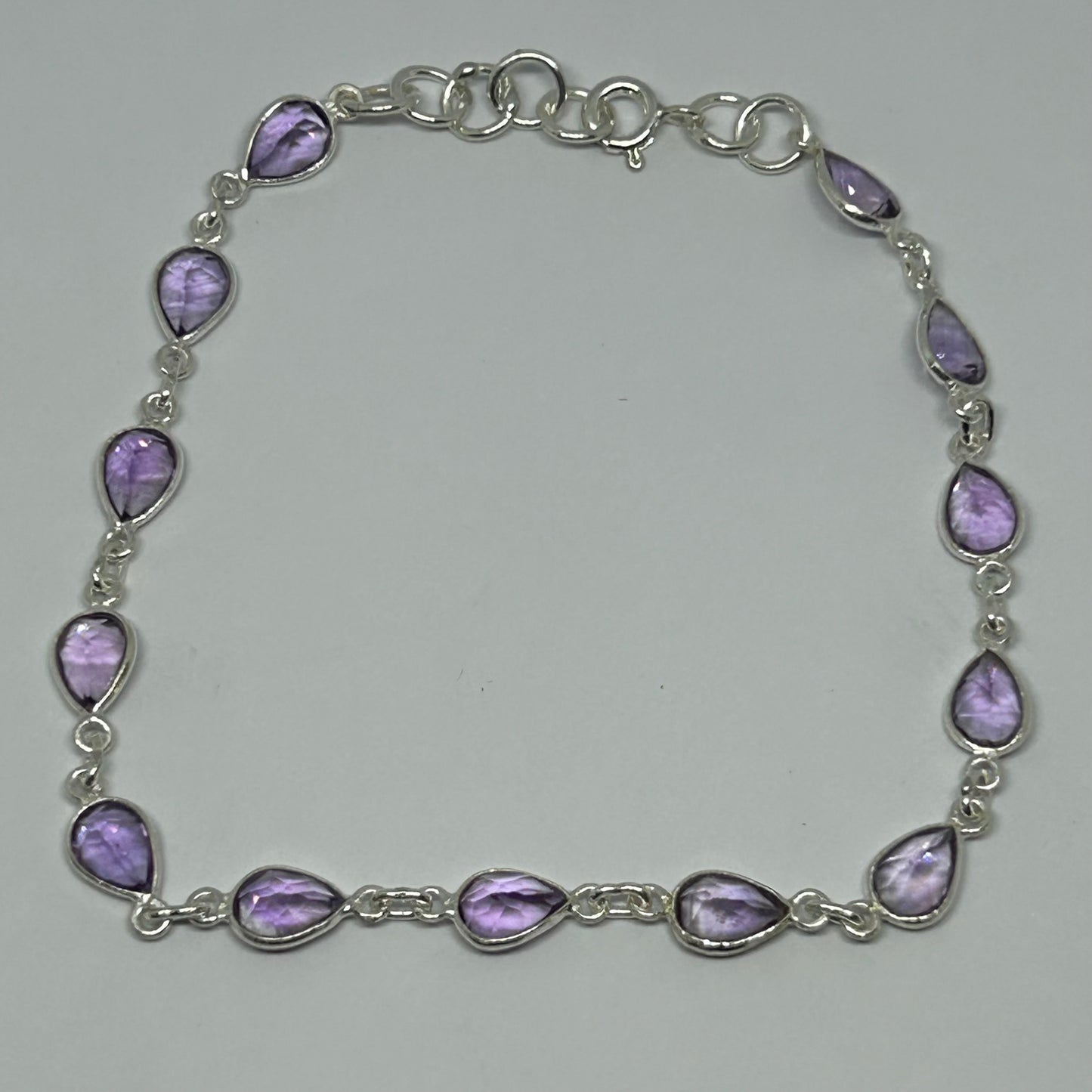 Amethyst Sterling Silver Bracelet - Rivendell Shop