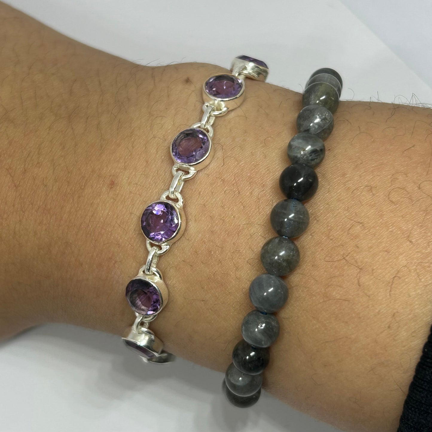 Amethyst Sterling Silver Bracelet - Rivendell Shop