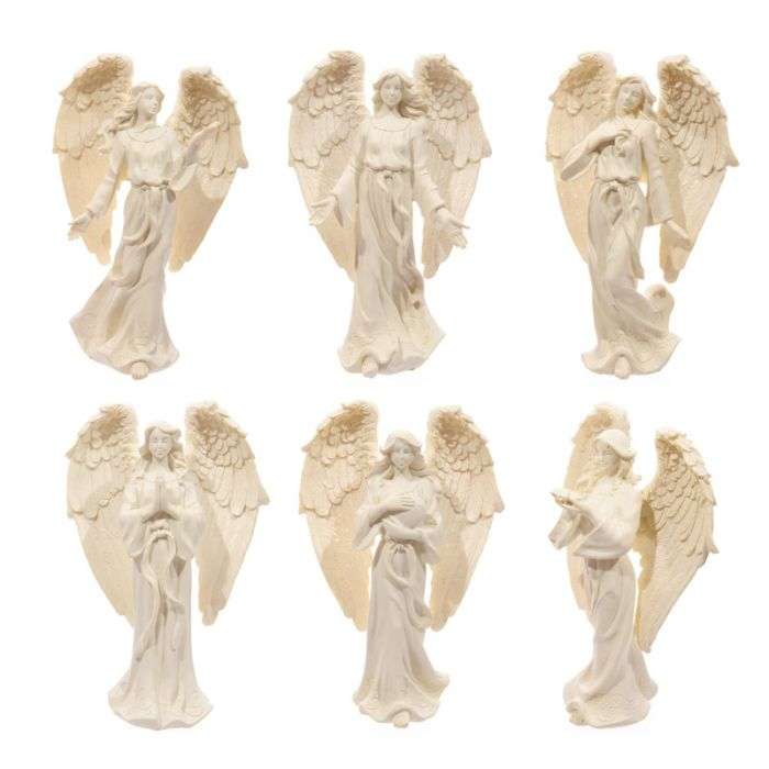 Cream Standing Angel Figurine 17cm - Rivendell Shop