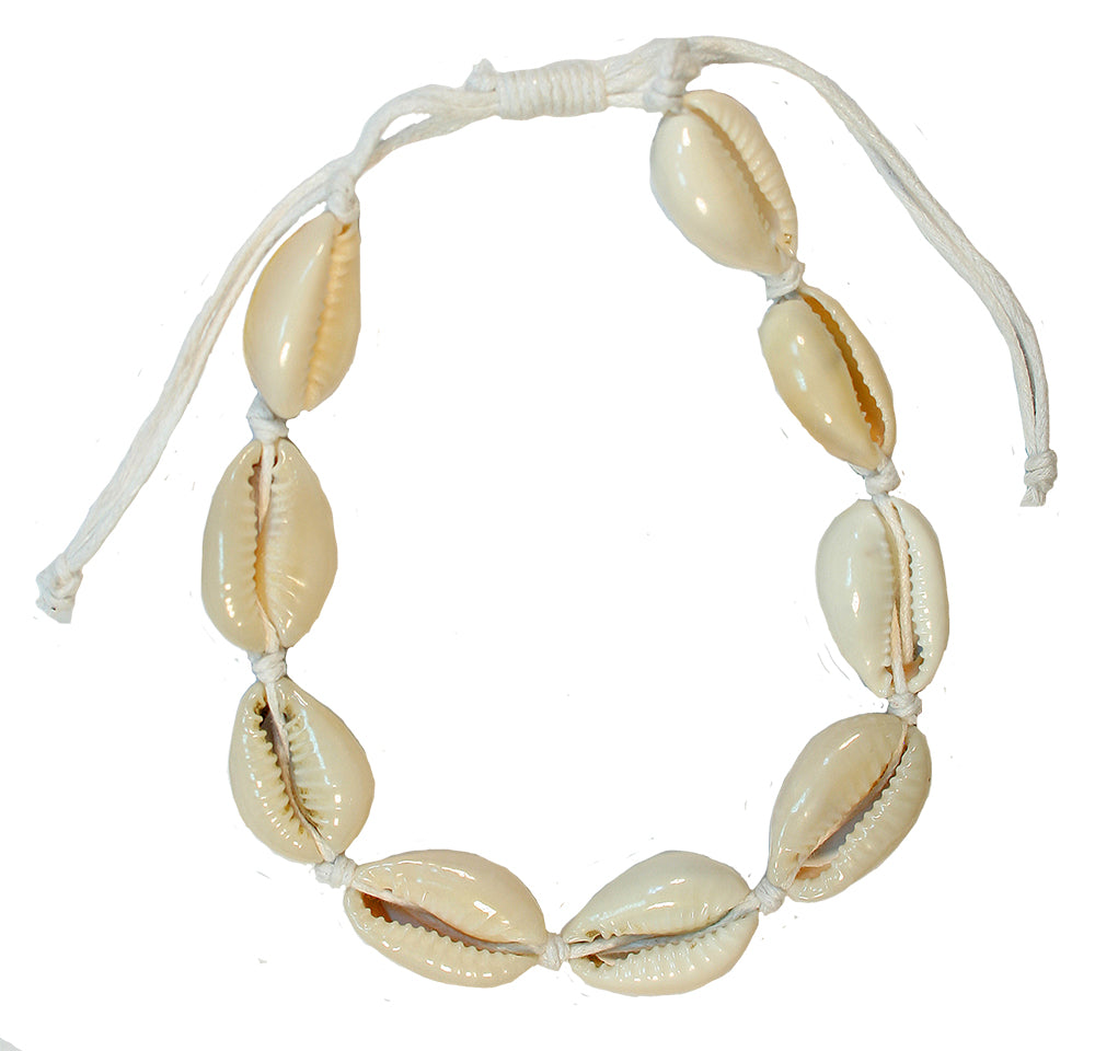 Cream Cowrie Shell Anklet - Rivendell Shop