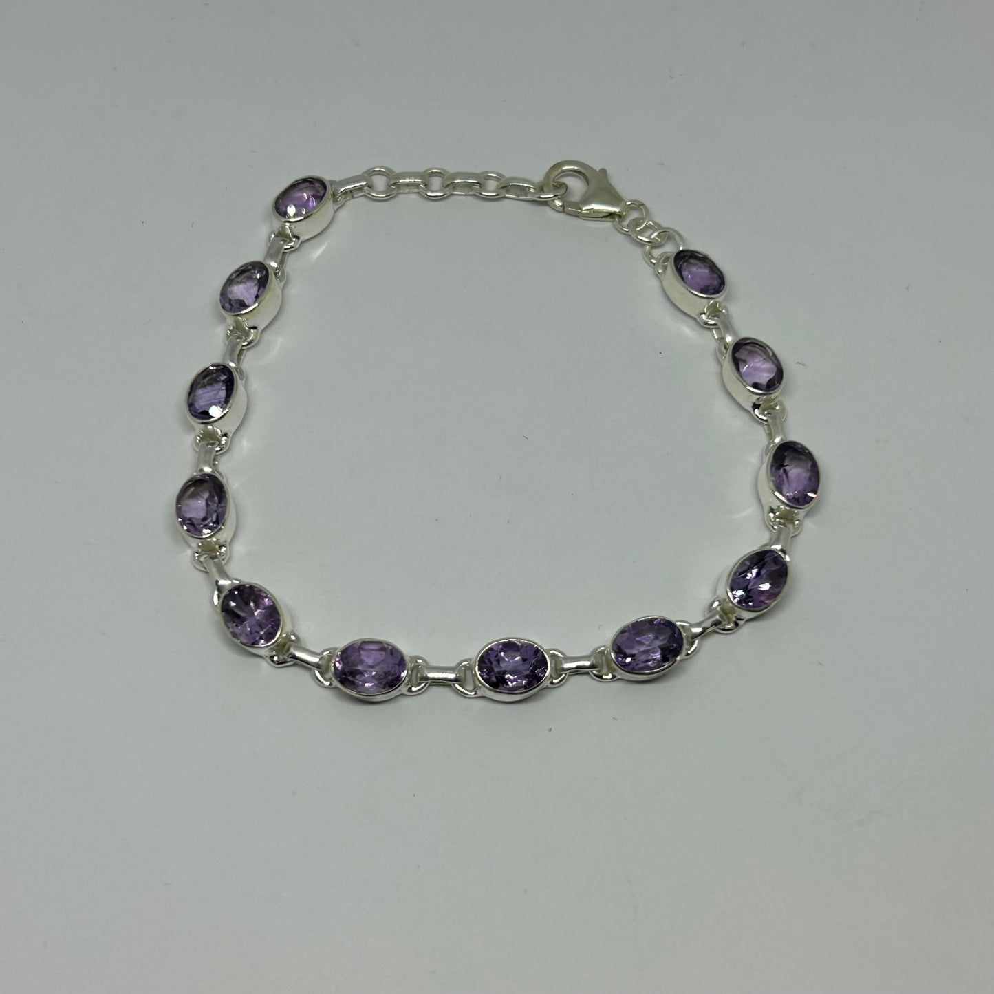 Amethyst Sterling Silver Bracelet - Rivendell Shop