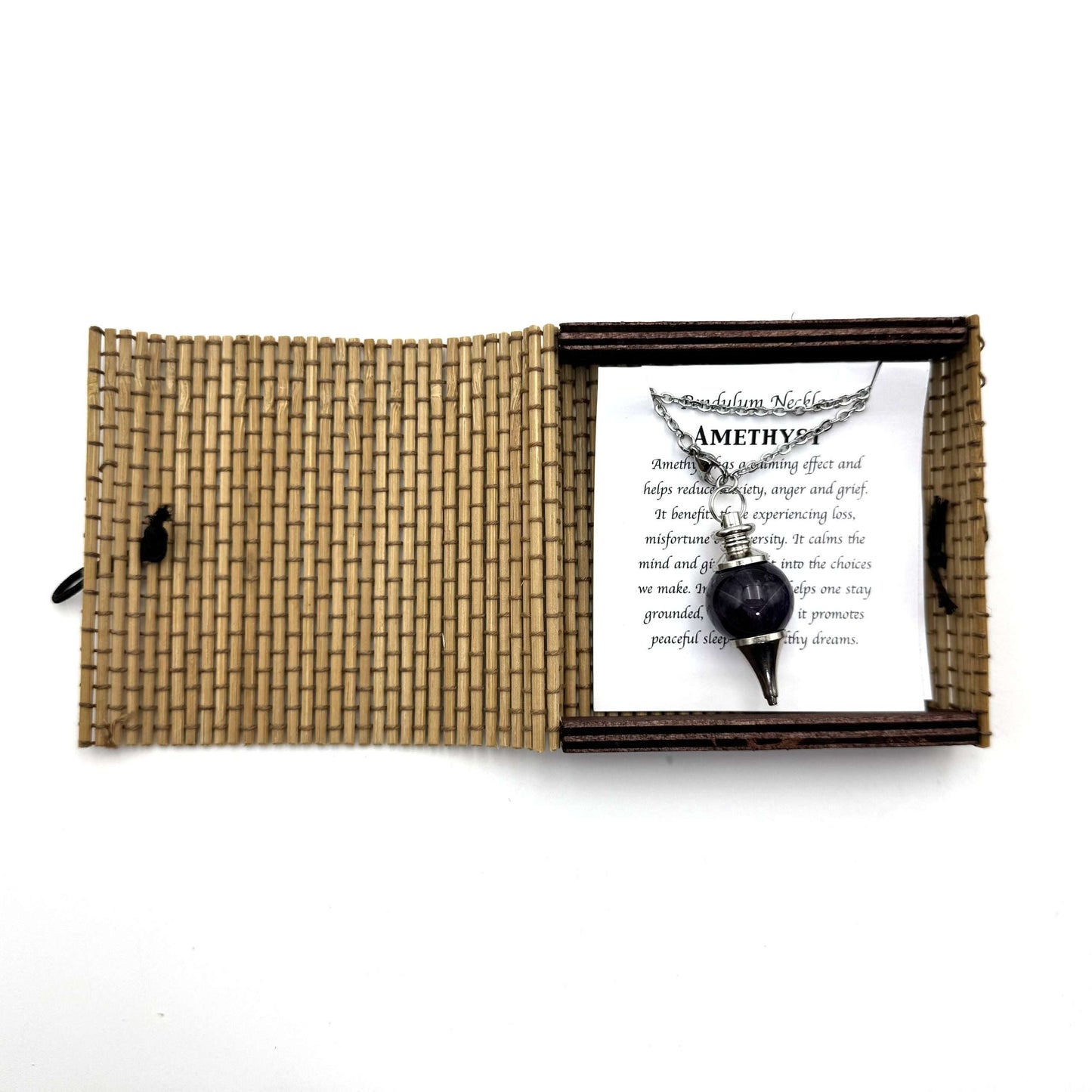 Pendulum Necklace- Amethyst - Rivendell Shop