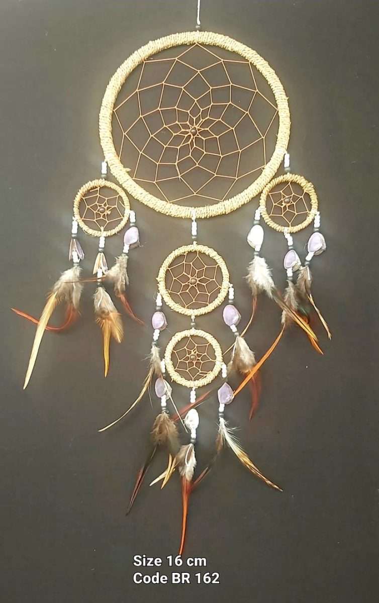 Dreamcatcher Natural Cotton 5 Hoop 16cm - Rivendell Shop