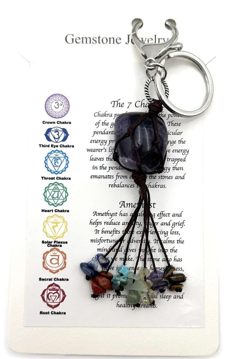 Chakra Keyring Amethyst - Rivendell Shop