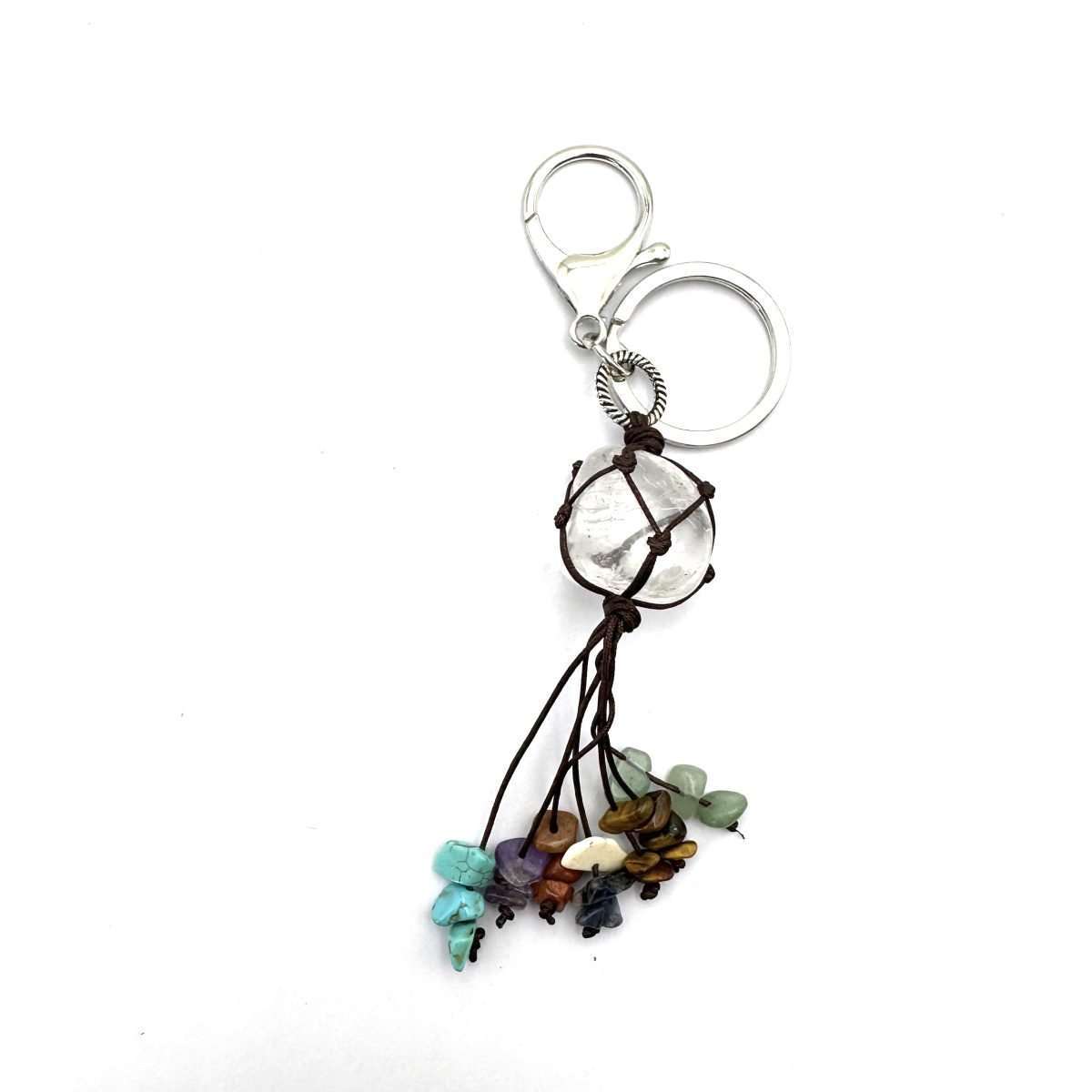 Chakra Keyring Clear Quartz - Rivendell Shop