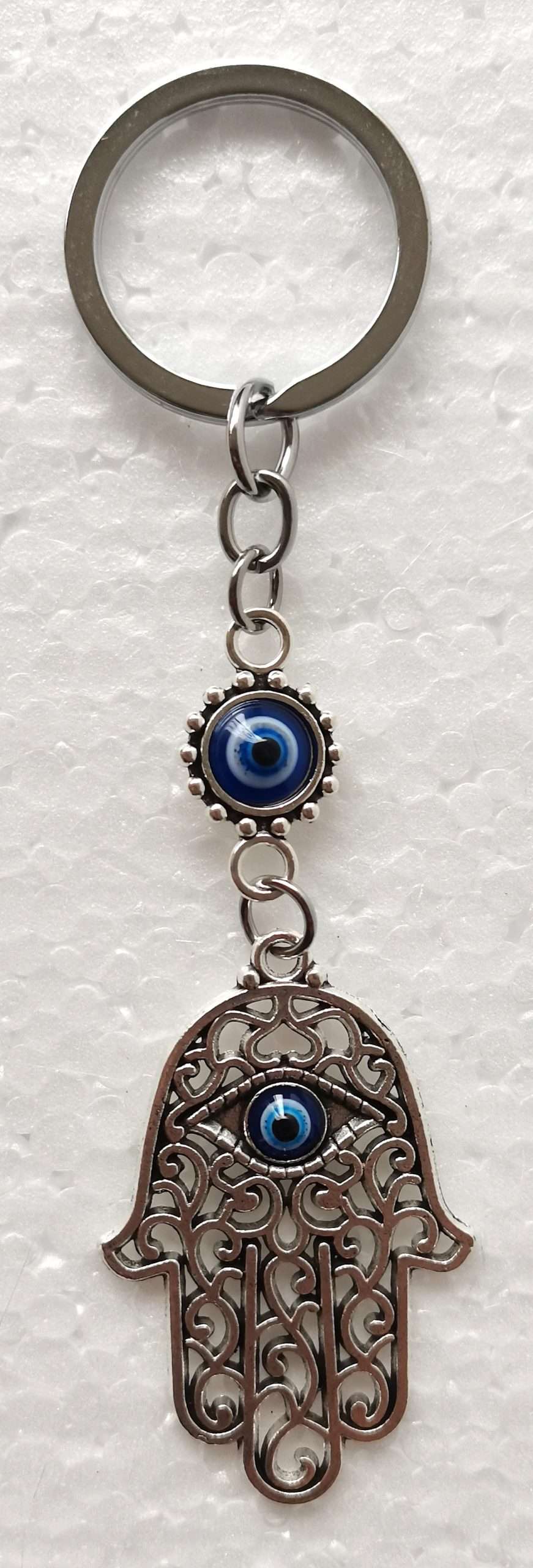 Hamsa Keyring with Evil Eye - Rivendell Shop