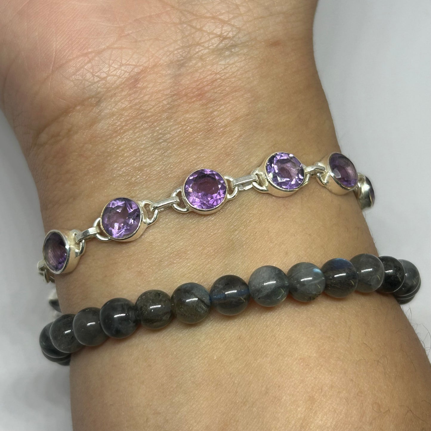 Amethyst Sterling Silver Bracelet - Rivendell Shop