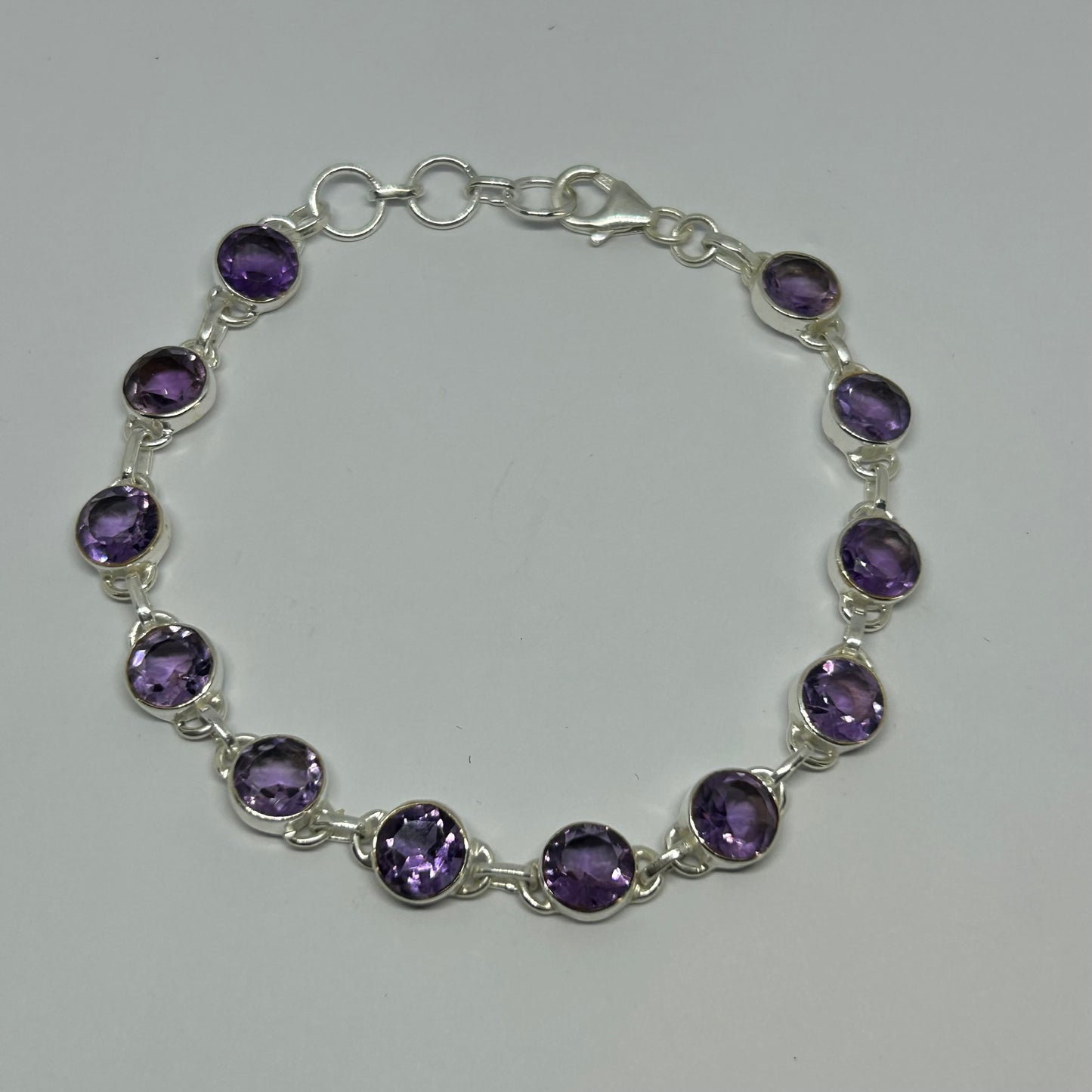 Amethyst Sterling Silver Bracelet - Rivendell Shop