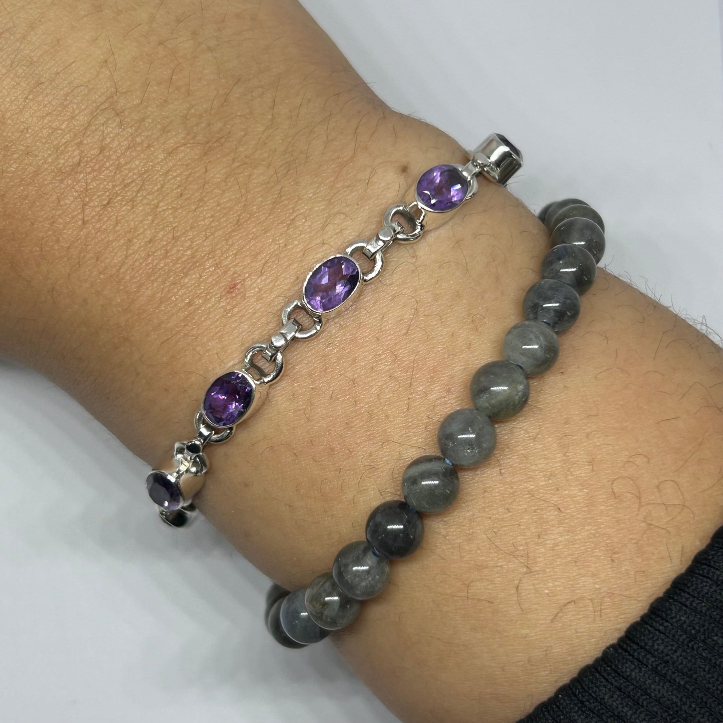 Amethyst Sterling Silver Bracelet - Rivendell Shop