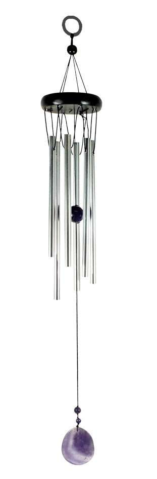 Gemstone windchime - Amethyst oval - Rivendell Shop