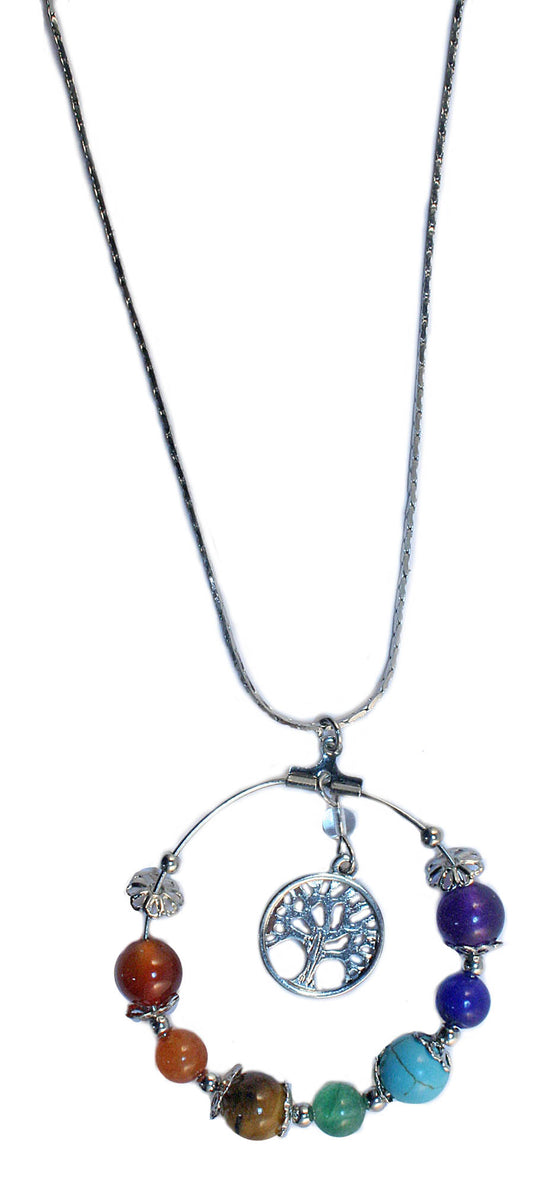 Chakra Healing Tree of Life Necklace - Rivendell Shop