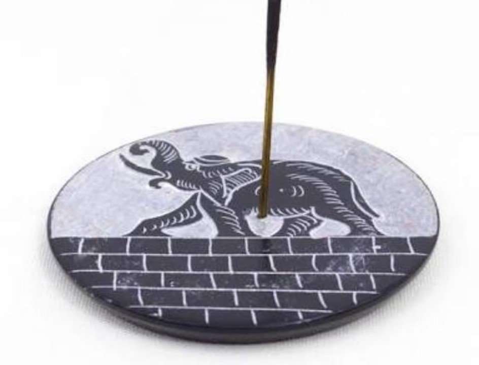Soapstone Incense Holder Elephant - Rivendell Shop