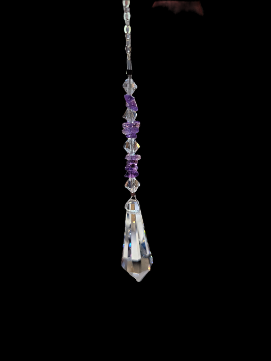 Clarus Crystal Hanging Pendulum - Amethyst - Rivendell Shop