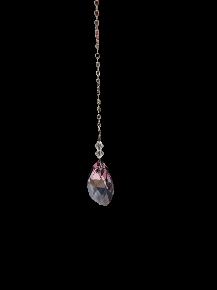 Clarus Dewdrop Crystal Hanging Antique Pink - Rivendell Shop