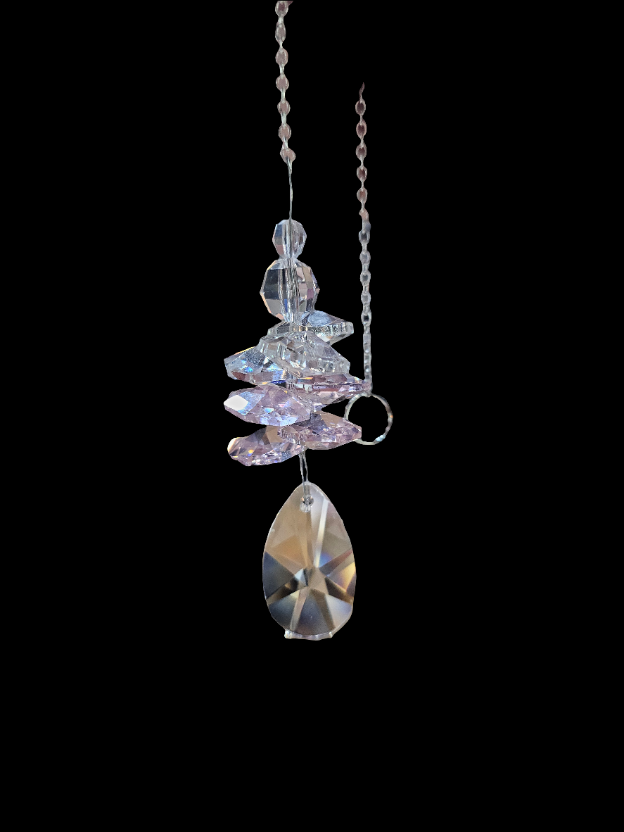 Clarus Crystal Hanging Dewdrop Rosaline - Rivendell Shop