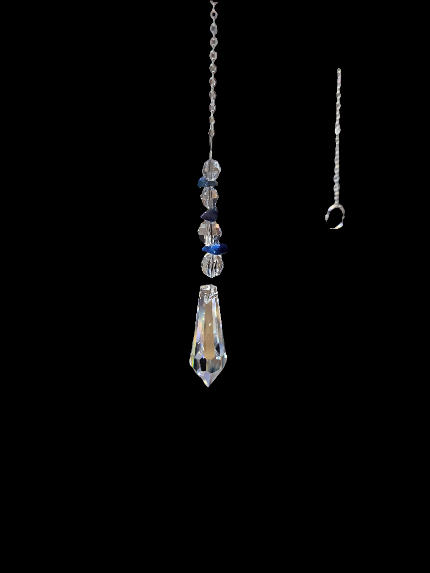 Clarus Crystal Hanging Pendulum- Lapis - Rivendell Shop