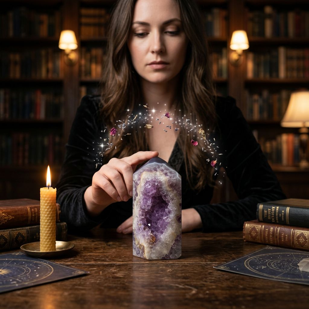 Amethyst Druze Point — AI test-fantasy-witch-divination