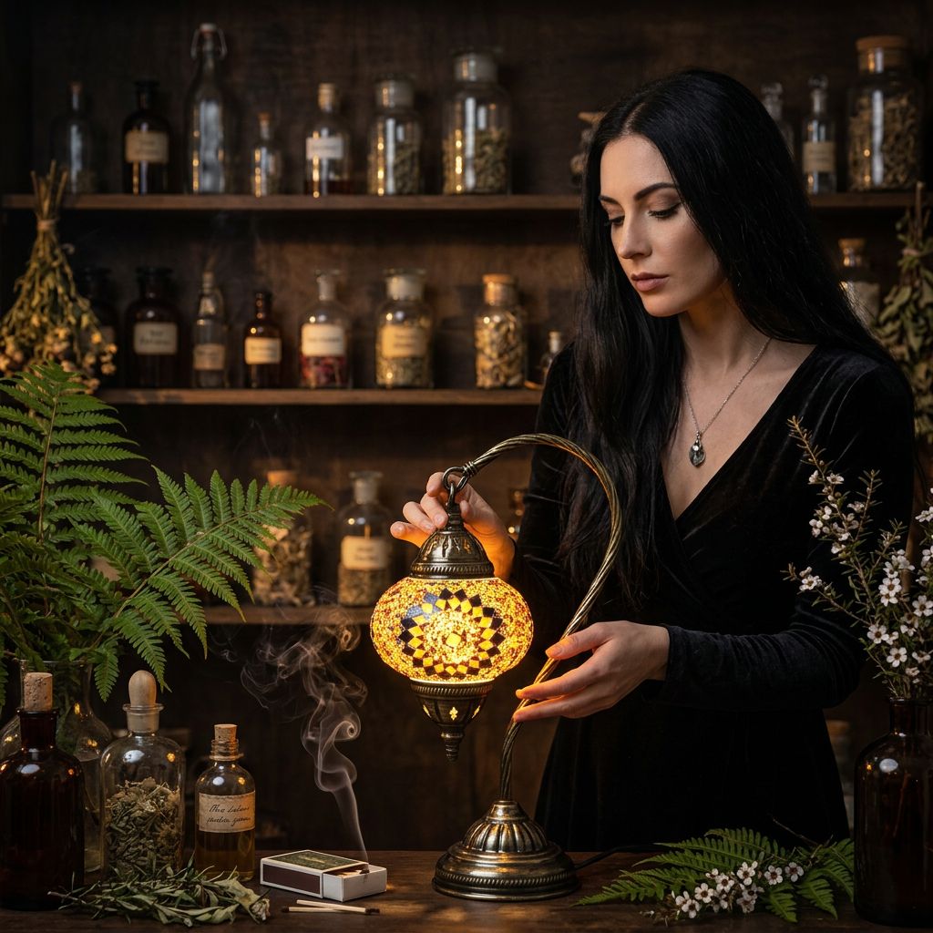 Black and Gold Swan Neck Turkish Mosaic Lamp — AI test-fantasy-witch