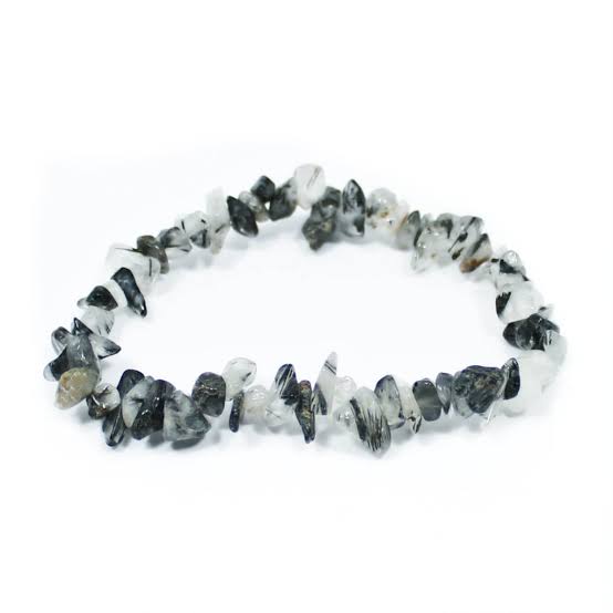 Tourmalated Quartz Chip Bracelet - Rivendell Shop
